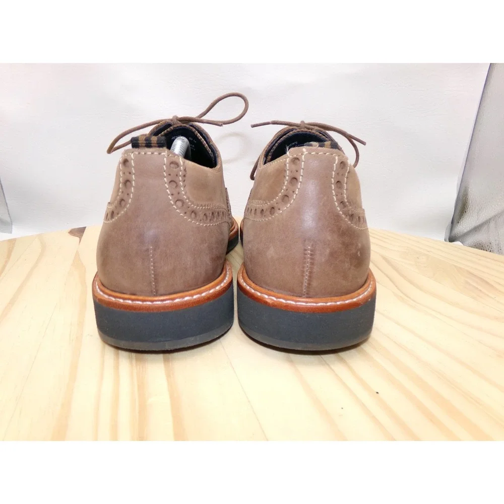 Cole Haan Morris Brogue Wingtip Oxford Mens Taupe Size 10 M Nubuck Leather